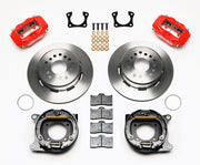 Wilwood Plain Rear Parking Rotors with Red Dynalite Calipers — 12.19-inch, 1958–1964 Oldsmobile/Pontiac Ends components