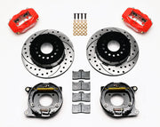 Wilwood Red Rear Parking Brakes for Camaro / Firebird 1993–1997 — 12.19-inch Drilled/Slotted Rotors components