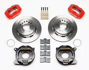 Wilwood Plain 12.19-inch Rear Kit with Red Calipers — 1993–1997 Camaro / Firebird Disc & Parking Brakes components