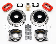 Wilwood Red Dynalite Rear Kit with Blank-Pattern Hats — Currie New Ford, SRP 12.19-inch Parking Rotors components