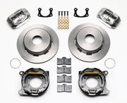 Wilwood Polished Rear Parking-Brake Conversion for New-Style Currie Ford — Plain 12.19-inch Rotors, Blank Hats components