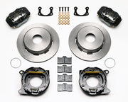 Wilwood New-Style Currie Ford Blank-Hat Rear Kit — Plain 12.19-inch Parking Rotors, Black Calipers components