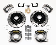Wilwood New-Style Ford Shorter-Offset Rear Kit — Polished Dynalite, SRP 12.19-inch Parking Rotors, 2.36-inch Offset components