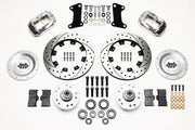 Wilwood classic GM and listed Ridetech pin-spindle applications Front Hub Kit — Polished Dynalite, 12.19-inch SRP Drilled/Slotted components
