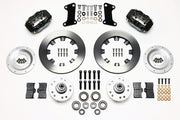 Wilwood Dynalite Front Hub Kit for classic GM and listed Ridetech pin-spindle applications — 12.19-inch Plain, Black components
