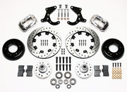 Wilwood 1955–1957 Chevrolet passenger cars Front Hub Kit — Polished Dynalite, 12.19-inch SRP Drilled/Slotted components