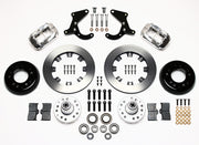 Wilwood Polished Front Dynalite Hub Conversion for 1955–1957 Chevrolet — Plain-Face Rotors, 12.19-inch components