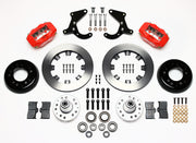 Wilwood 1955–1957 Chevrolet passenger cars — Red Dynalite Front Hub Kit, 12.19-inch Plain components