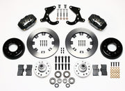 Wilwood Dynalite Front Hub Kit for 1955–1957 Chevrolet passenger cars — 12.19-inch Plain, Black components