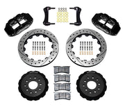 Wilwood Black Superlite 6R 12.88-inch SRP Drilled/Slotted Front Brakes — 1988–1996 Chevrolet Corvette C4 components