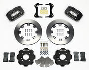 Wilwood Dynapro Dust-Seal Front Kit for selected four-lug Mini Cooper / Cooper S — 12.19-inch Plain, Black components