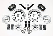 Wilwood Black Dynalite 12.19-inch SRP Drilled/Slotted Front Hub Brakes — listed 1970–1978 GM 11-inch-rotor spindles components
