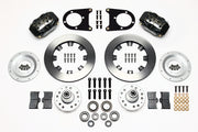Wilwood front Dynalite kit for Ford Drum-Brake Spindles, black calipers and 12.19-inch plain face rotors laid out