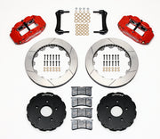 Wilwood front Superlite 6R kit for Corvette C5/C6, XLR & Ridetech-Hub GM applications, red calipers and 13.06-inch gt slotted rotors laid out