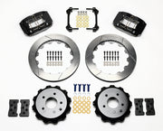 Wilwood black DPR-DS rear brake kit with 12.88-inch slotted rotors, calipers and mounting components laid out