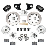 Wilwood black FDLI front brake kit with 12.19-inch plain rotors, calipers and mounting components laid out