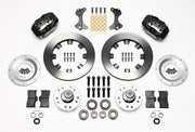 Wilwood black Forged Dynalite Internal front brake kit with 12.19-inch plain rotors, components laid out