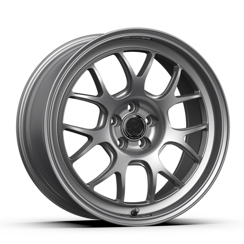 Fifteen52 Vertex RSR Matte Titanium Wheel for Porsche Macan. Flow-formed, lightweight, 7-spoke mesh. 18x8.5, 5x112. PMB Performance expertise. $289/ea.