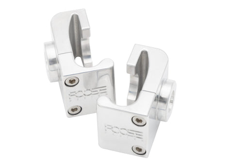 EMPI X Foose Mirror Mounts: CNC-machined 6061 T-6 aluminum, engraved Foose logo, polished finish, fits Dune Buggies. Shop now at PMB Performance.