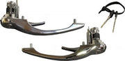 DOOR HANDLE SET W/KEYS 911 - Chrome, Left/Right Pair