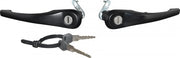 DOOR HANDLE SET W/KEYS 911 - Black, Left/Right Pair (No Central Locking)