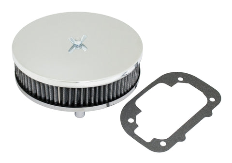 6 3/8" Low Profile Chrome Air Cleaner