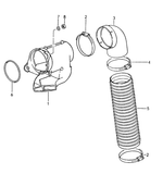 Hot Air Hose - Heat Exchanger to Heater Control Box for Porsche 911 (1989-94)