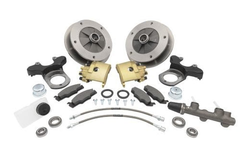EMPI Front Disc Brake Kit, Upgraded Version Ball Joint Suspension, Zero Off-Set, 5x205 Type 1 68 – 77, Includes Master Cylinder