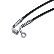 Wilwood Silverado front hose-end detail showing an angled socket and banjo connection