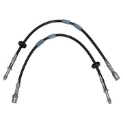 Wilwood Audi A4 front hose pair with routing sleeves and supports