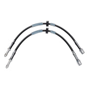 Wilwood Audi A4 rear hose pair showing routing sleeves and grommets