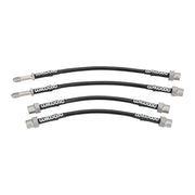 Wilwood M3 rear package photograph showing four hoses with different end arrangements