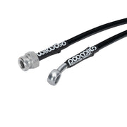 Wilwood Elantra rear hose detail with banjo eye and female chassis fitting