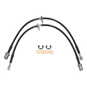 Wilwood Legacy front hose pair with tabs, clips and sealing washers