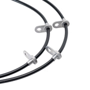 Wilwood S2000 front hose detail showing multiple metal support tabs