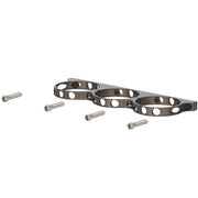 Wilwood dark triple reservoir support bracket with four fastening screws