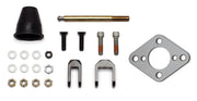 Wilwood single-pedal master-cylinder adapter kit laid out with boot, brackets and hardware, second view