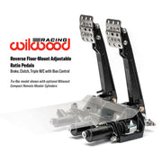 Wilwood Reverse-Floor Tru-Bar Brake and Clutch Set, Two Ratio Positions, product view 4