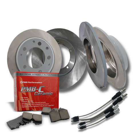 PMB Brake Service Bundle: Sebro rotors, PMB-C pads, soft lines & hardware—save $50 and stop like never before! Shop now only at PMB Performance.