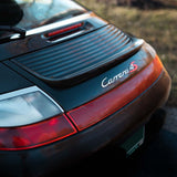 Rennline Carbon Fiber Mini Decklid Spoiler for 996: High-quality carbon fiber, 3D design, UV finish, easy install with 3M adhesive. Shop now at PMB.