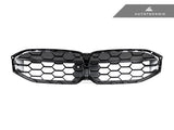 AutoTecknic Gloss Black Honeycomb Front Grille - G20 3-Series LCI