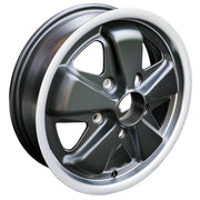 Maxilite 4.5 x 15" Wheel for Porsche 356C, 911, 912, and 914 (1964-76). PMB is proud to announce the addition of Switzerland's finest aftermarket Fuchs style wheels! Available in three classic finishes. Specifications: Size: 4.5x15 Bolt circle: 5x130 mm Offset: 42 mm Center hole: 71.6 mm