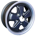 Maxilite 6 x 15 Wheel for Porsche 924,944,914, and late 911. The Fuchs wheel is an iconic automotive design, famous for its five-spoke pattern and lightweight forged aluminum. Its black-accented look symbolizes classic Porsche. Known for reducing weight and enhancing driving, it remains a highly sought-after component.