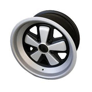 Maxilite presents 8 x 16 Fuchs-style wheels for Porsche 911SC/Carrera, crafted with Swiss precision. TÜV-certified with a 3-year warranty, these wheels feature a five-spoke design in four finishes: Polished Paddle, RSR Frosted Paddle, Painted Paddle, and Fully Polished. Specs: 5 x 130mm bolt circle, 10.6mm offset, 71.6mm centerbore.