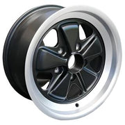 Maxilite presents 8 x 16 Fuchs-style wheels for Porsche 911SC/Carrera, crafted with Swiss precision. TÜV-certified with a 3-year warranty, these wheels feature a five-spoke design in four finishes: Polished Paddle, RSR Frosted Paddle, Painted Paddle, and Fully Polished. Specs: 5 x 130mm bolt circle, 10.6mm offset, 71.6mm centerbore.