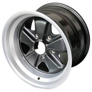 Maxilite's 9 x 15 wheels for Porsche 911SC and 930 combine iconic Fuchs design with Swiss craftsmanship. These TÜV-certified rims, known for their five-spoke pattern and lightweight forged aluminum, come with a 3-year warranty. Available in four classic finishes.