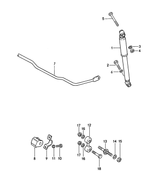 Ensure peak performance with our sway bar bushing bracket for Porsche 911, 924, 930, 944, and 968: Guaranteed fitment replaces failed factory brackets to restore agile handling and eliminate clunking. OE geometry for accurate anti-roll bar function and stability. Crafted from durable, corrosion-resistant materials. 24-month unlimited mileage warranty. #9 in diagram. 2 required per car. Replaces: 113 411 333.