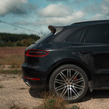 Rennline Carbon Fiber Upkick Spoiler for Macan: Premium hand-laid carbon fiber for a sporty OEM+ look. Easy, reversible install. Shop now at PMB Performance.