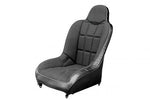 Pair of Wide Hi-Back Seat, Black Vinyl / Black Fabric