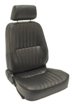 Pair of Low-Back Seat with Headrest Only, Both sides, Black Vinyl